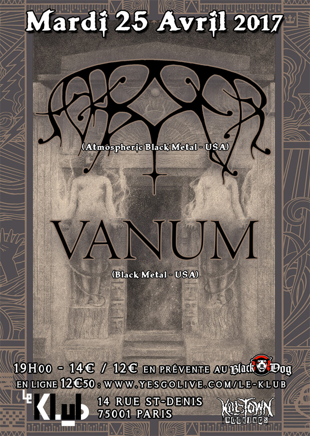 Ash Borer + Vanum ■ 25.04 Ash Borer + Vanum ■ 25.04