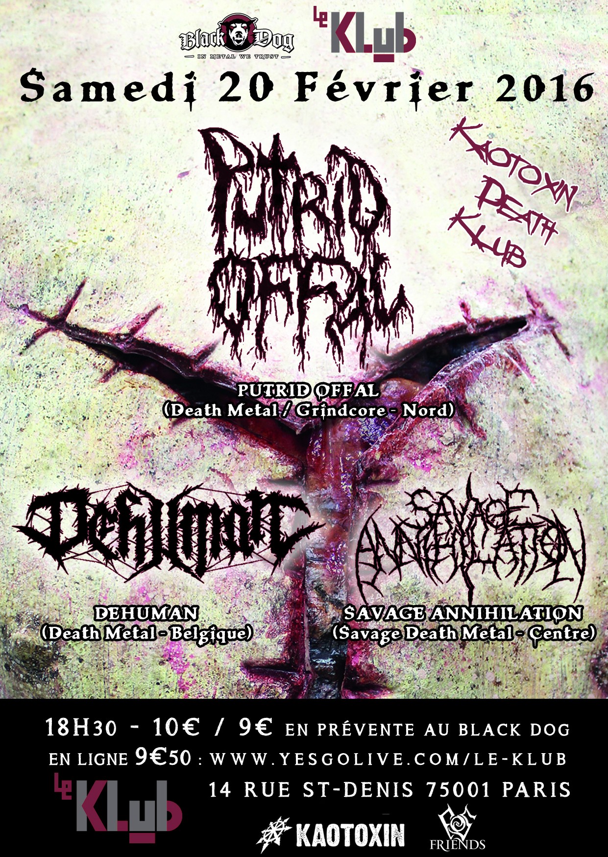 PUTRID OFFAL ■ LIVE ■ 20/02/16 ■ 18H30 PUTRID OFFAL ■ LIVE ■ 20/02/16 ■ 18H30